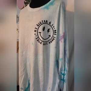 Graphic Long Sleeve Shirt with Smiley Face